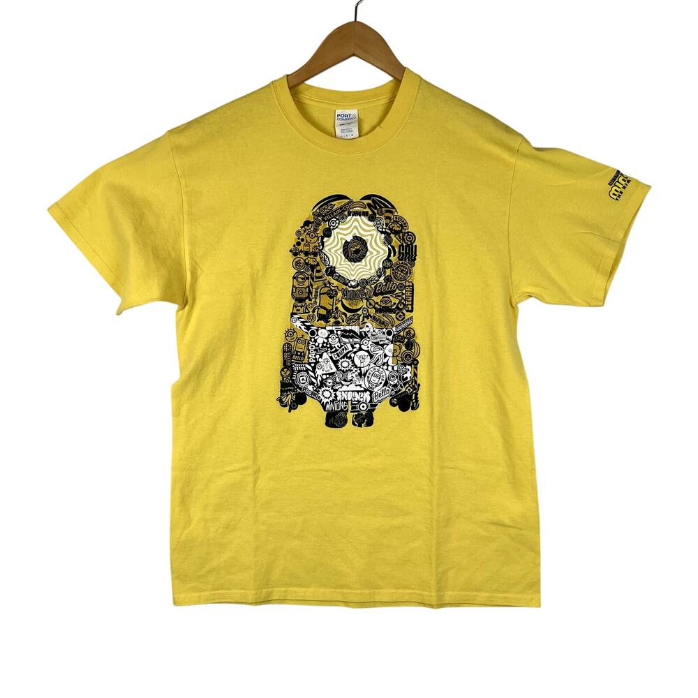 Vintage Port and Company L Yellow Minion‎ y2K Streetwear Grunge T shirt